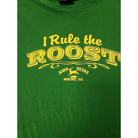 John Deere Green T-Shirt Womans Size 2X Moline ILL "I Rule The Roost" - Picture 2 of 7